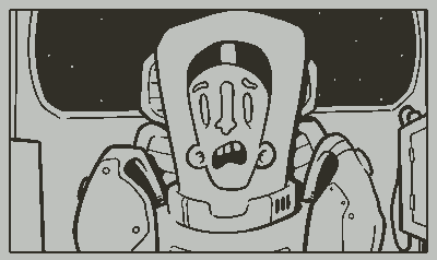 Drawing of a spaceman