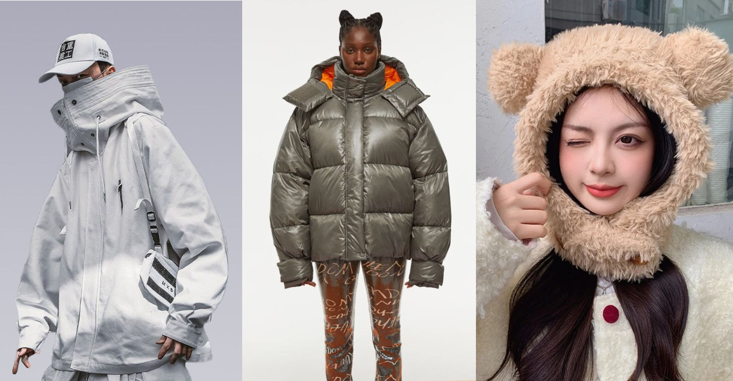 Examples of oversized clothing items in modern fashion