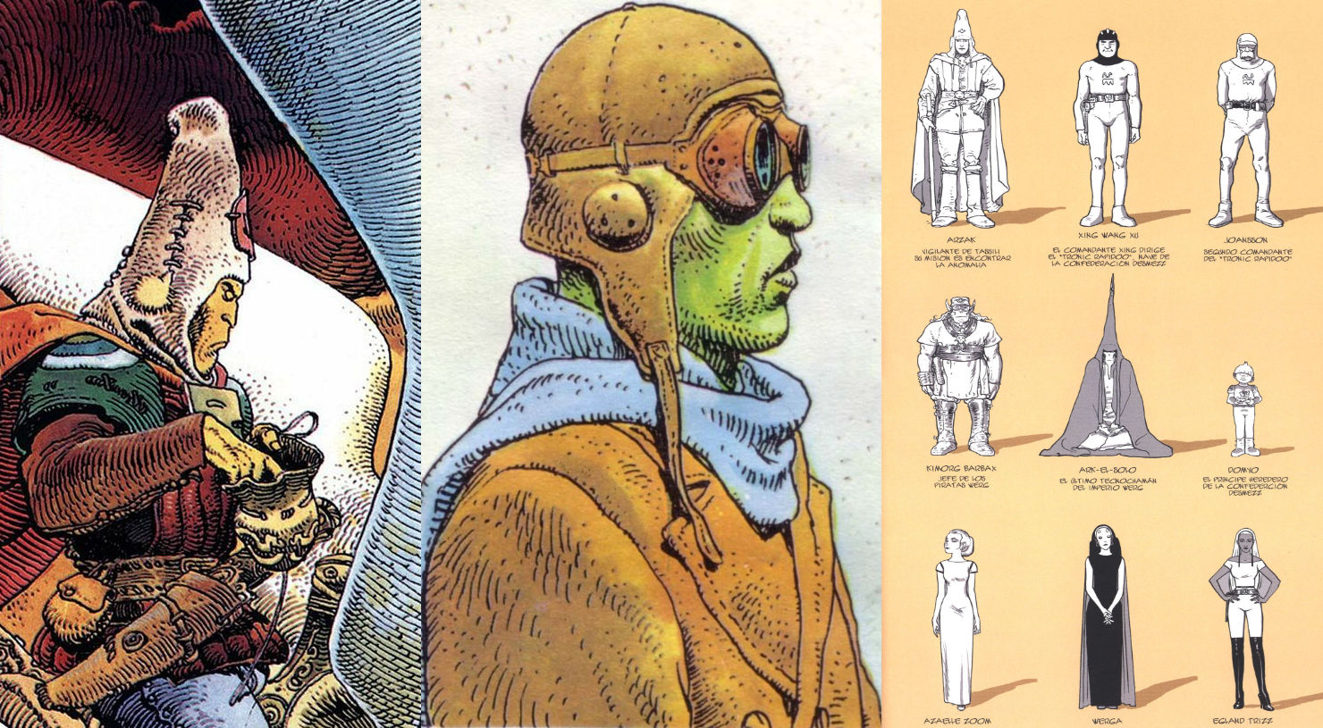Examples of costumes in Moebius comics